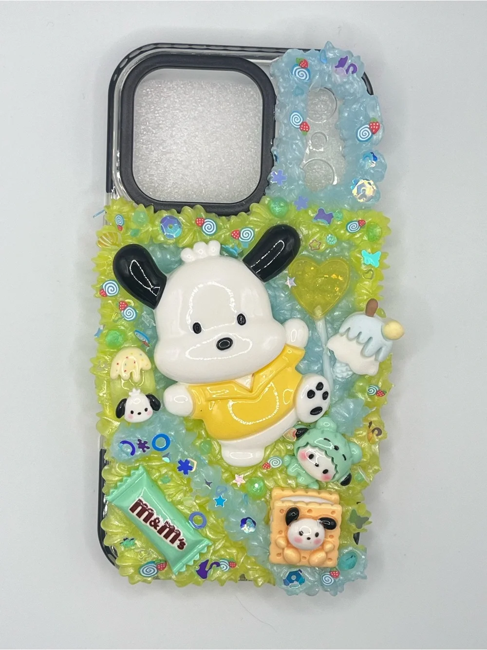 Cute Pastel Pochacco  Decorative Phone Case - Green